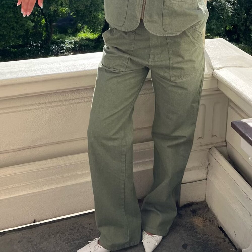 Djerf Avenue - Go To Pants Green - Picture 5 of 7